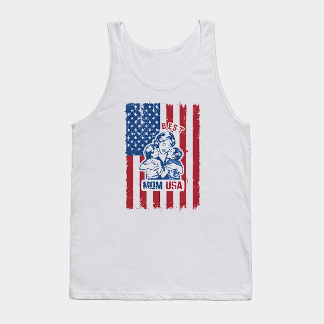 Best MOM USA Mothers Day Tank Top by LENTEE